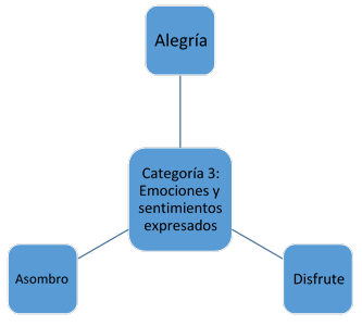 Resultados generales del análisis
de contenido aplicado a fotografías por categoría de emociones y sentimientos
expresados