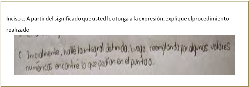 Respuesta del estudiante en el inciso c