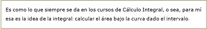 Fragmento de entrevista no dirigida a estudiante de docencia de la matemática