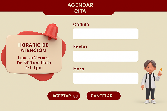 Interfaz de agendar cita