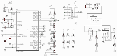 Esquema electrónico del nodo remoto.