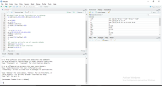 Consola de RStudio.