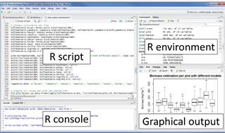 Ventana
del programa RStudio.