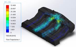Trayectoria de la  temperatura del 
  m&uacute;ltiple de admisi&oacute;n Audi Q5 (Nylon Poliamida 6)