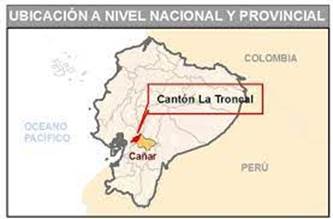  Ubicación geográfica del cantón La Troncal.