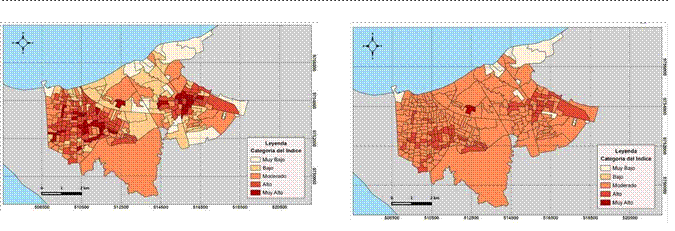 
Social Vulnerability Index of the Cantons Santa Elena and La Libertad