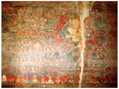Mural en el Lhakhang Marpo (el Templo Rojo), finales del siglo XV