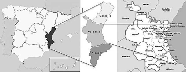 Comunidad Valenciana y provincia de Valencia