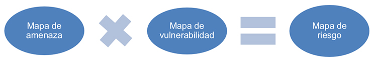 Representación teórica de la elaboración de mapas de
riesgo