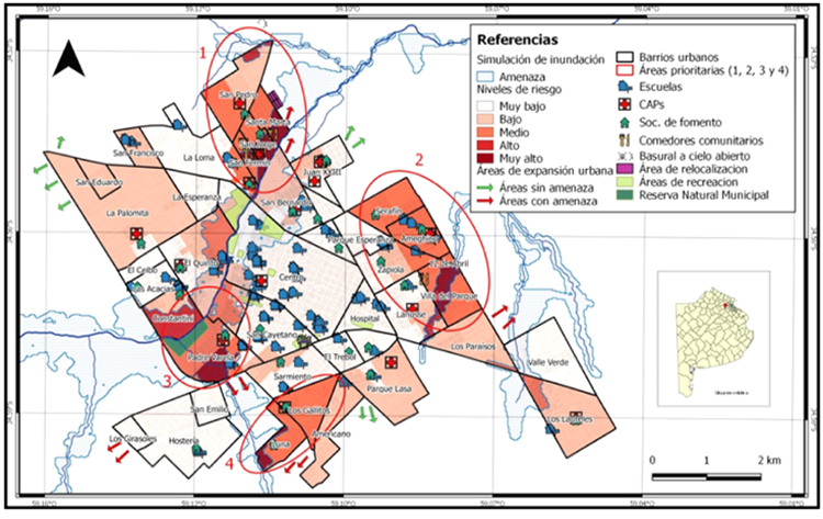 Mapa de riesgo y áreas prioritarias de planificación