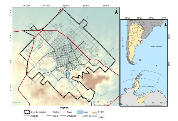 Localizaci&oacute;n de la ciudad de Tandil.