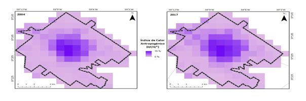 &Iacute;ndice de Calor Antropog&eacute;nico de la ciudad de Tandil, 2004 &ndash; 2017.