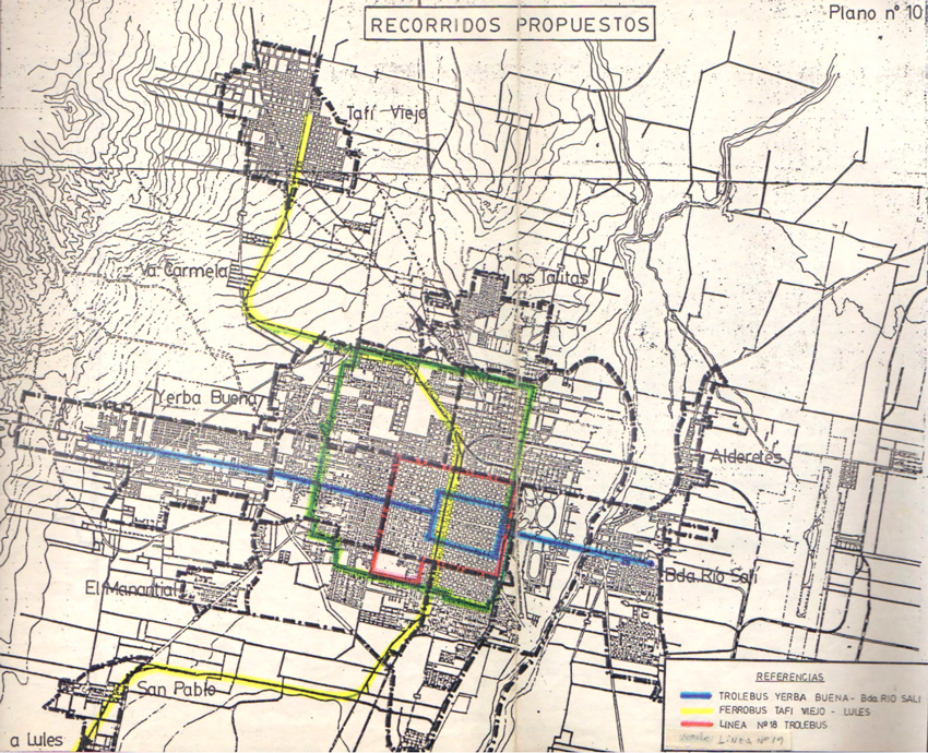 Recorridos propuestos en el
  plan