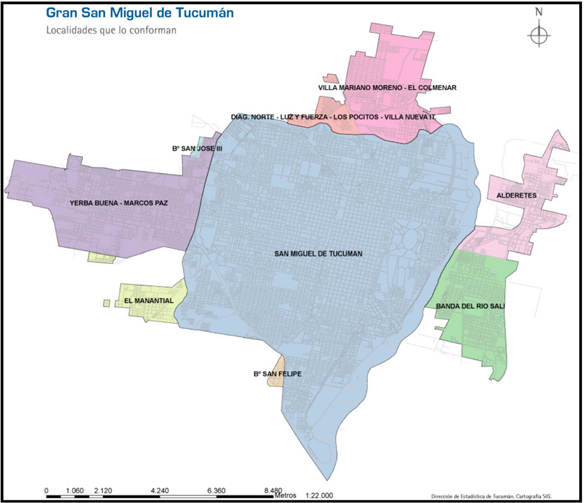 Plano Gran San Miguel de Tucumán (año 2012)
