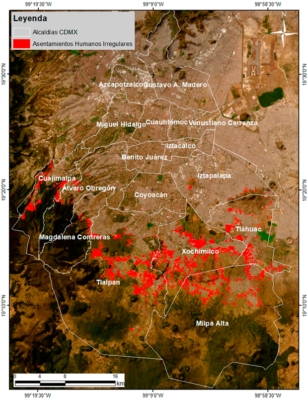 Asentamientos Humanos Irregulares en el Suelo de Conservación CDMX, año
2008