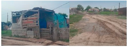 Estados de las casas y las calles.