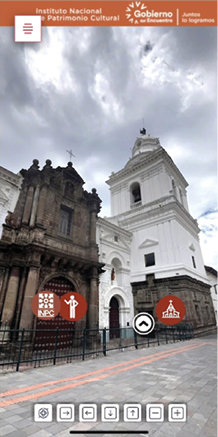 Captura de pantalla App de recorrido
virtual