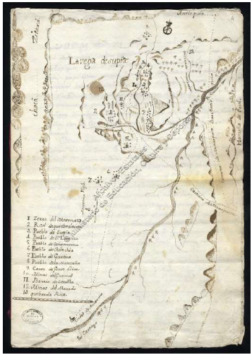 Figura 17: Mapa de La Vega de Supía, 1782