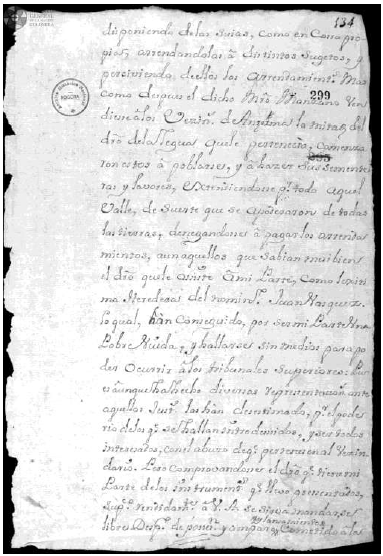 Figura 20: Tierras de vecinos de Anserma Nuevo,
1763