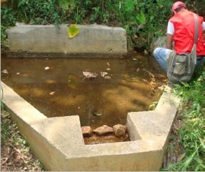 Práctica de campo, segunda estación (Dique de captación del recurso agua