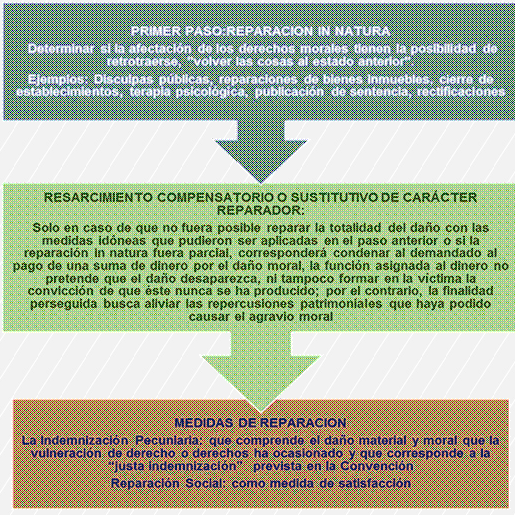 Proceso
de reparación del daño moral.
