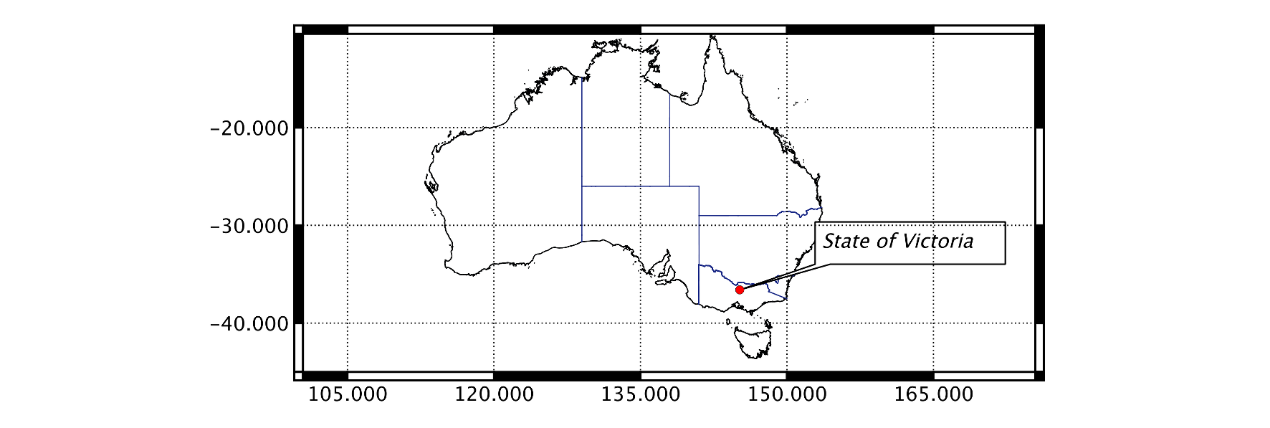 Ubicaci&oacute;n de Victoria, Australia