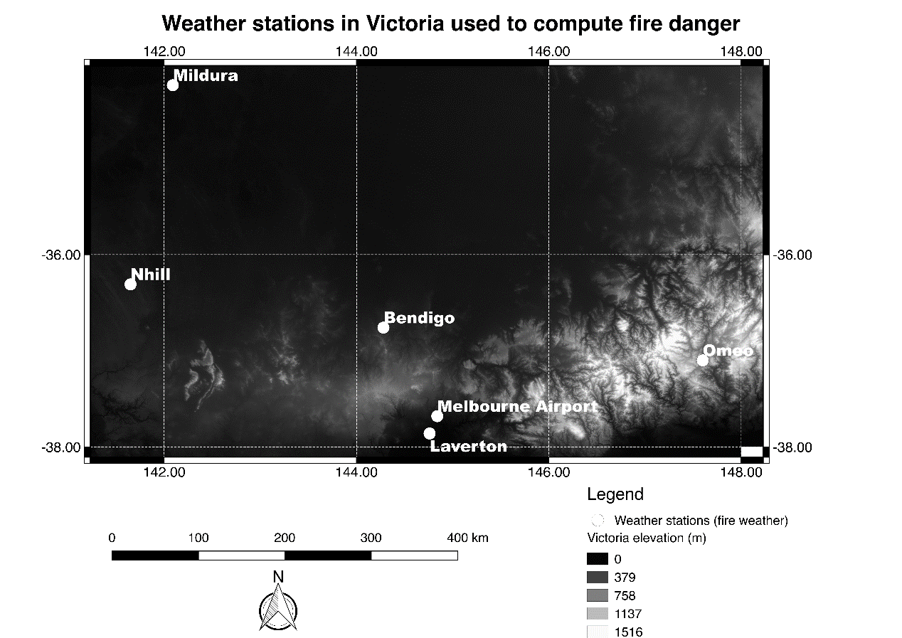 Ubicaci&oacute;n estaciones meteorol&oacute;gicas
