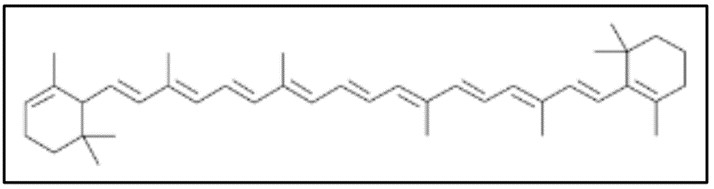 Estructura
química del β−caroteno