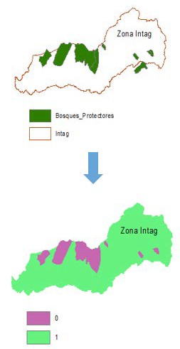An&aacute;lisis de variable 3,
bosques protectores de la zona de Intag