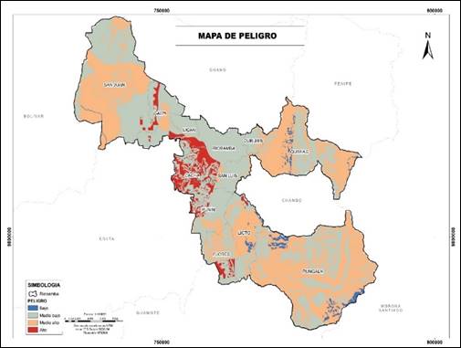 Mapa de peligro del cantón
Riobamba