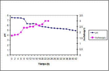 Efecto del
pH y sulfato en el lodo activado