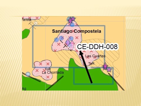 Zona Mina de HG (Perforación CE-DDH008)