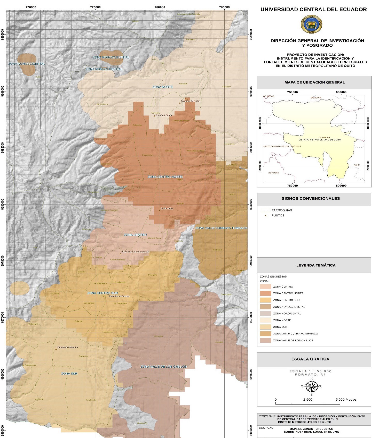  Distrito Metropolitano de Quito y Zonas Censales