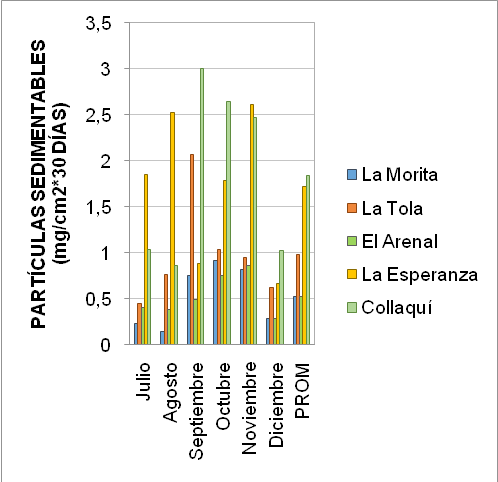 Part&iacute;culas sedimentables