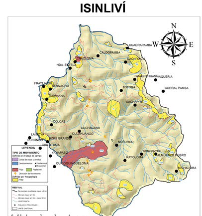  Mapa que muestra el tipo de FRM en la parroquia Isinliví, en el cantón Sigchos