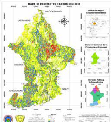 Mapa de
pendientes del cantón Sigchos