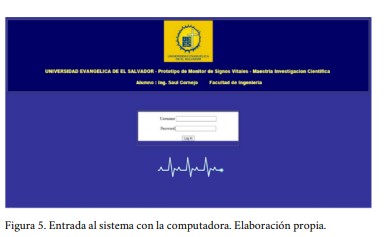 Entrada al sistema con la computador