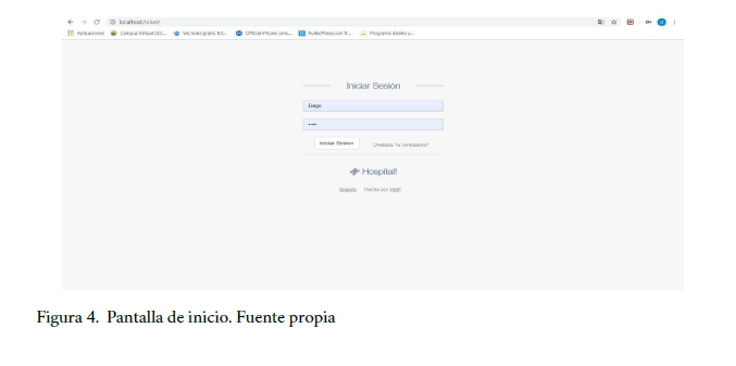 Pantalla de inicio 