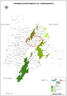 Páramos departamento de Cundinamarca