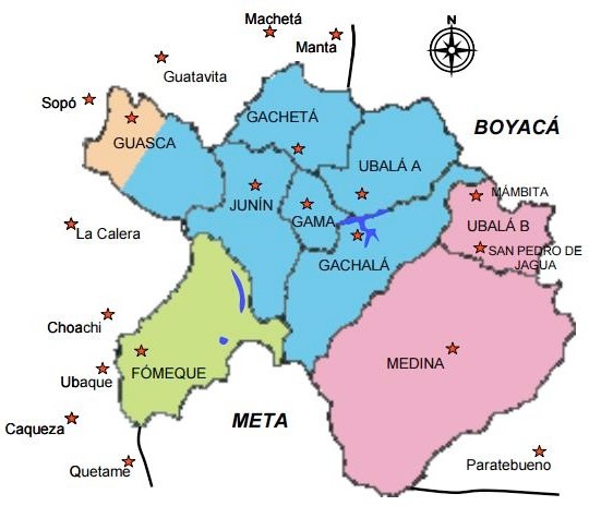Municipios de la Jurisdicción de CORPOGUAVIO