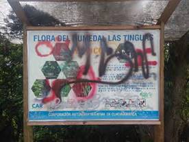 Grafitis vandálicos en Facatativá, Cundinamarca