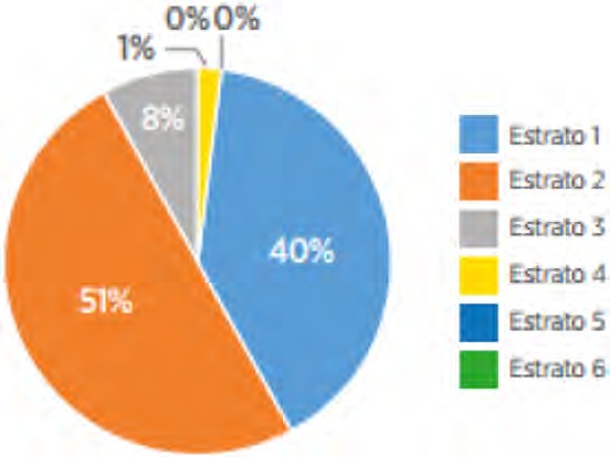 Distribuci&oacute;n de la poblaci&oacute;n con discapacidad por estrato socioecon&oacute;mico