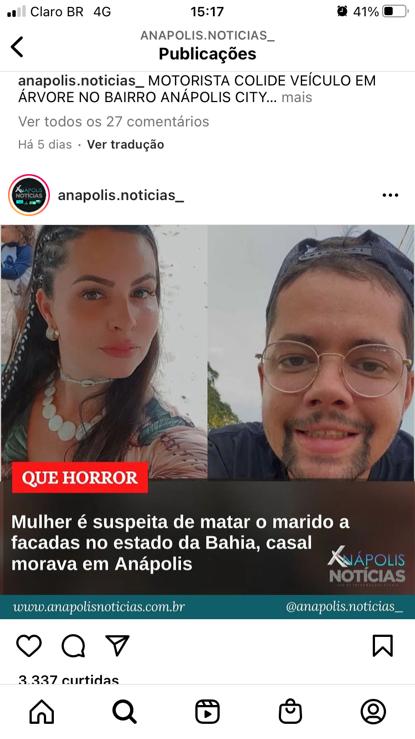 Fonte print na página @anápolisnoticias_ do Instagram