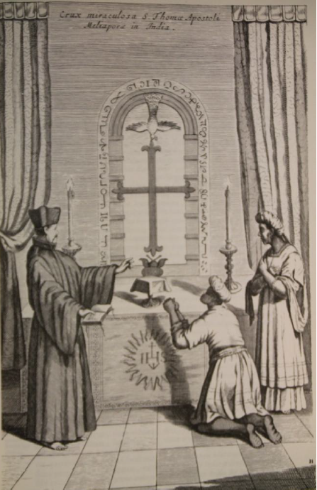 Cruz milagrosa de Santo Tomás en Meliapore (India). A. Kircher,
China Illustrata.