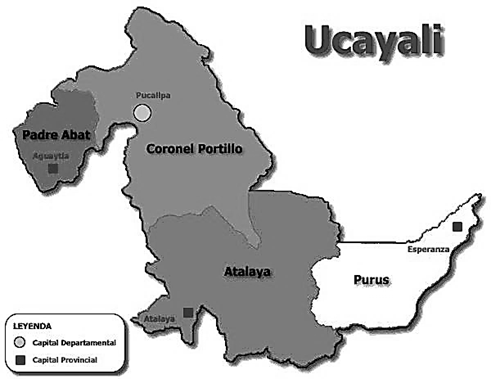 Mapa referencial de la ciudad de
Pucallpa, Ucayali, Perú
