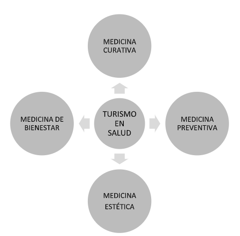 División del turismo en salud