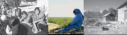 Lucía tejiendo desde su lugar de trabajo. Bocoyna, abril 2016. Documenta.