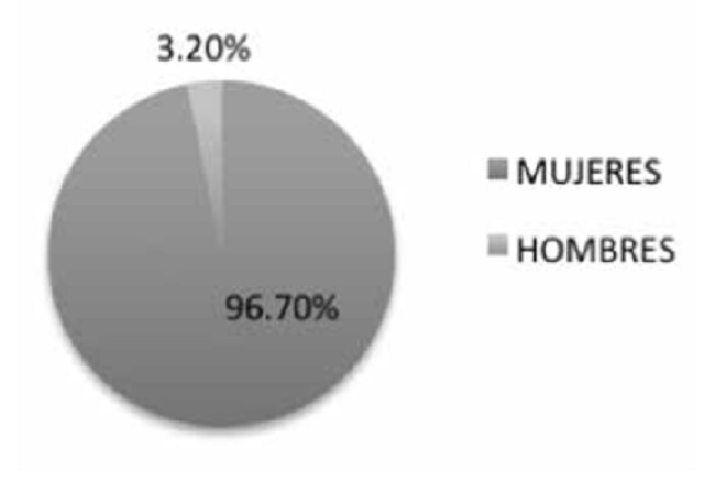 Distribución por género en preescolar