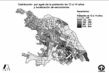 
Distribución y zonificación de las escuelas secundarias en Ciudad Juárez.
