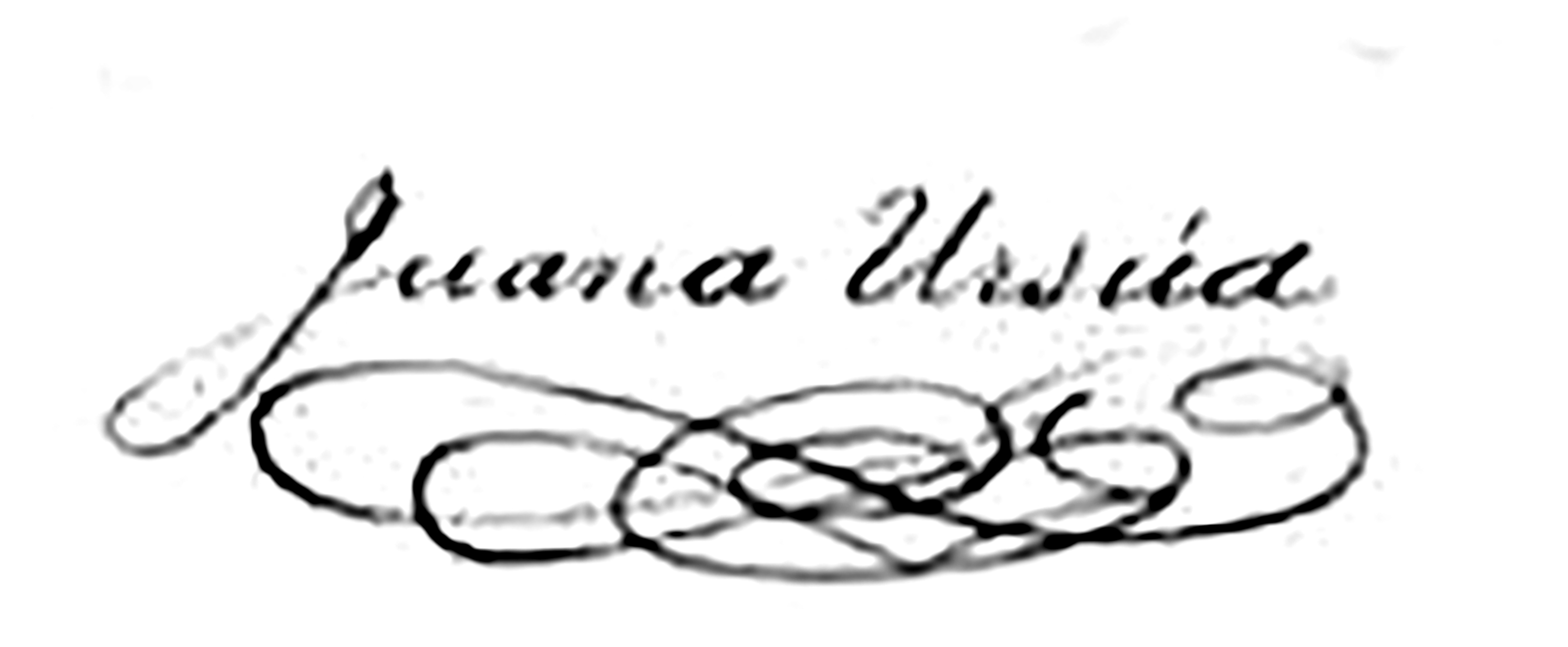 Firma de la profesora Juana Urs&uacute;a